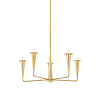 Mitzi - H791805-AGB - Five Light Chandelier - Danna - Aged Brass