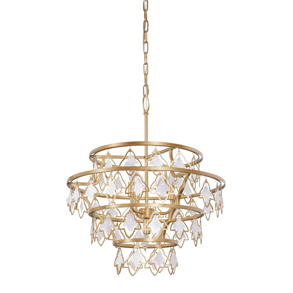 Varaluz - 386C04FG - Four Light Chandelier - Fleur - French Gold