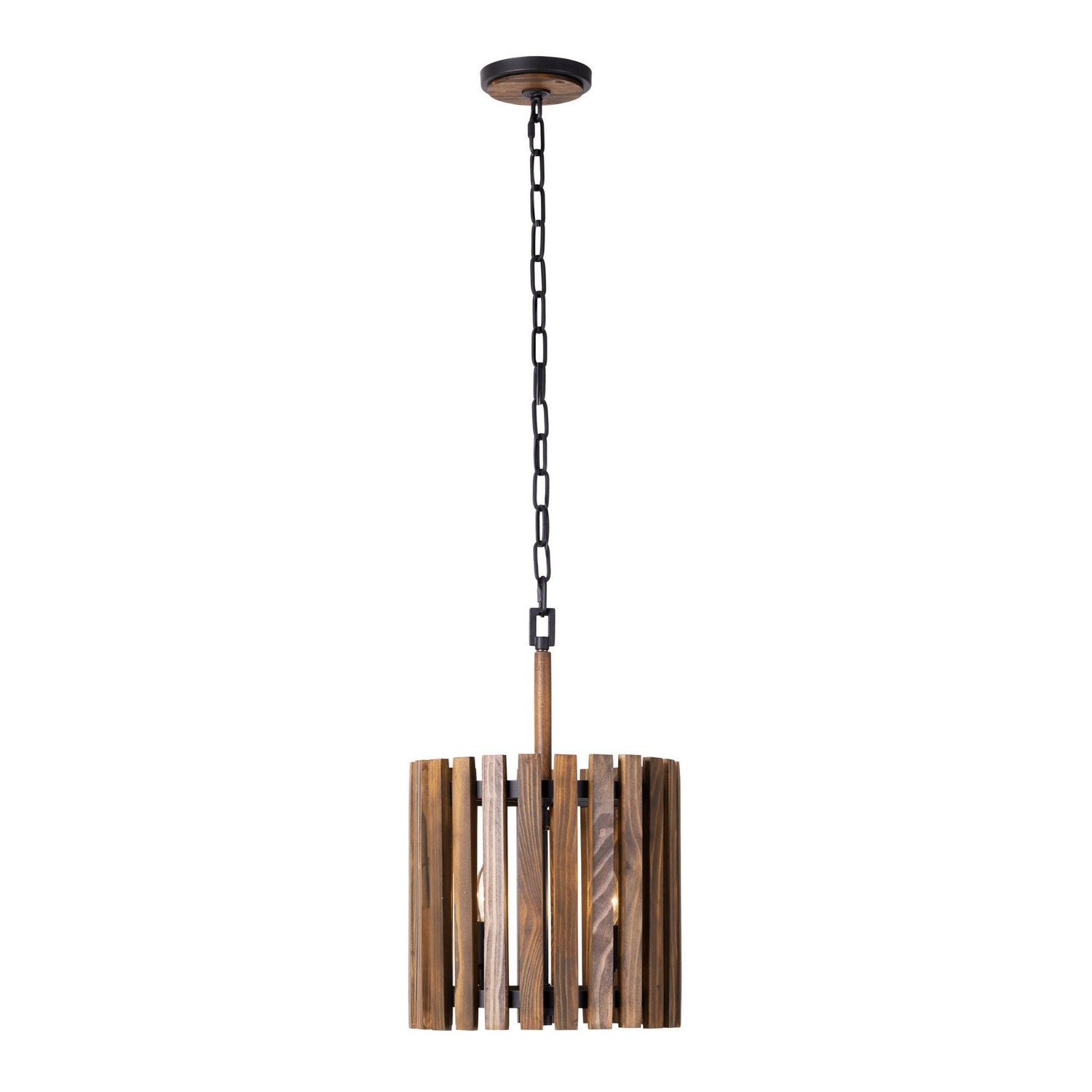 Varaluz - 387P02MBW - Two Light Pendant - Suratto - Matte Black/Medium Walnut