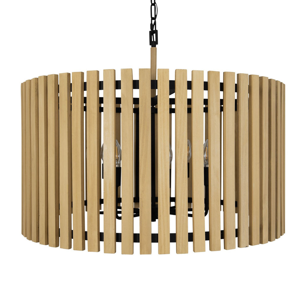 Varaluz - 387P08MBH - Eight Light Pendant - Suratto - Matte Black/Honey Blonde