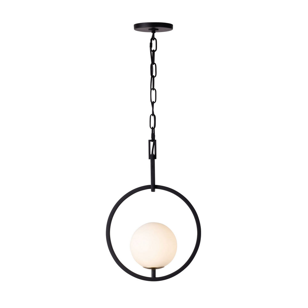 Varaluz - 388P01MBFG - One Light Pendant - Stopwatch - Matte Black/French Gold