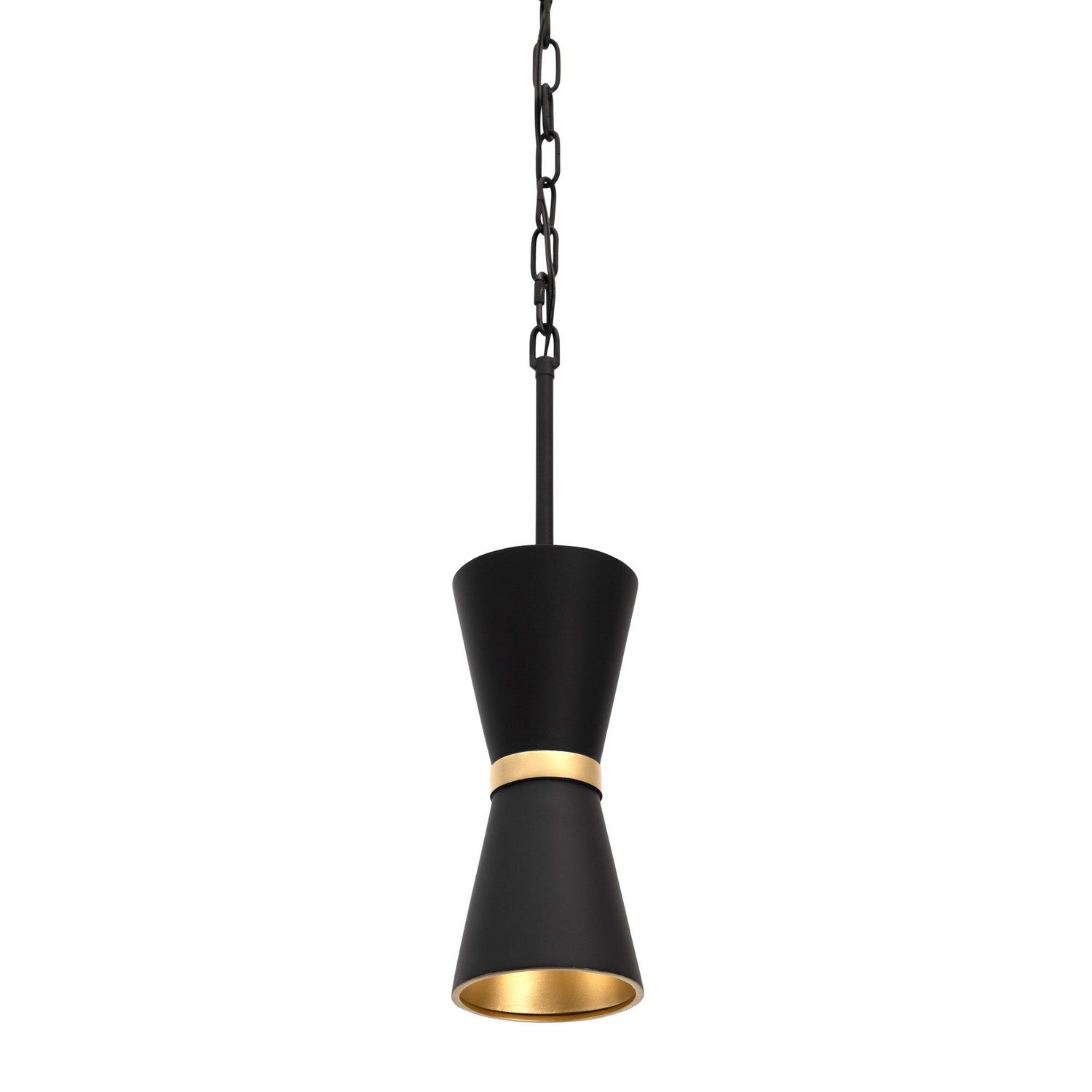 Varaluz - 390M01MBFG - One Light Mini Pendant - Mad Hatter - Matte Black/French Gold