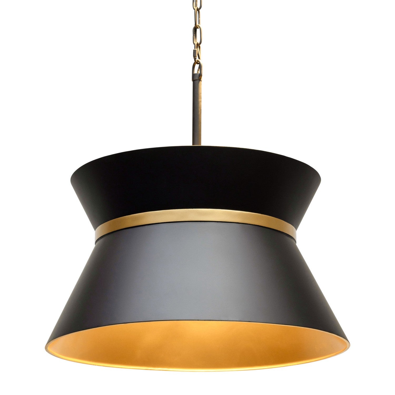 Varaluz - 390P04MBFG - Four Light Pendant - Mad Hatter - Matte Black/French Gold