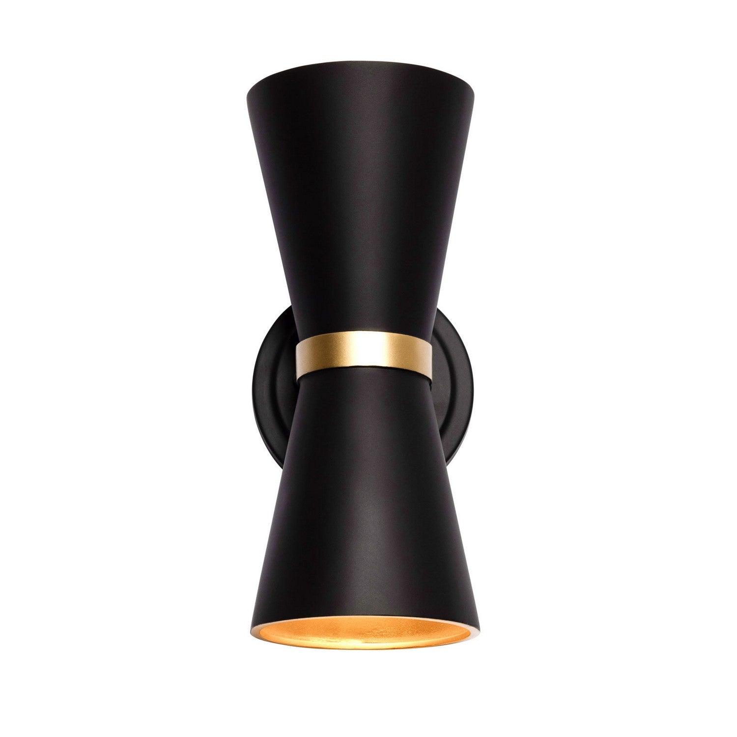 Varaluz - 390W02MBFG - Two Light Wall Sconce - Mad Hatter - Matte Black/French Gold