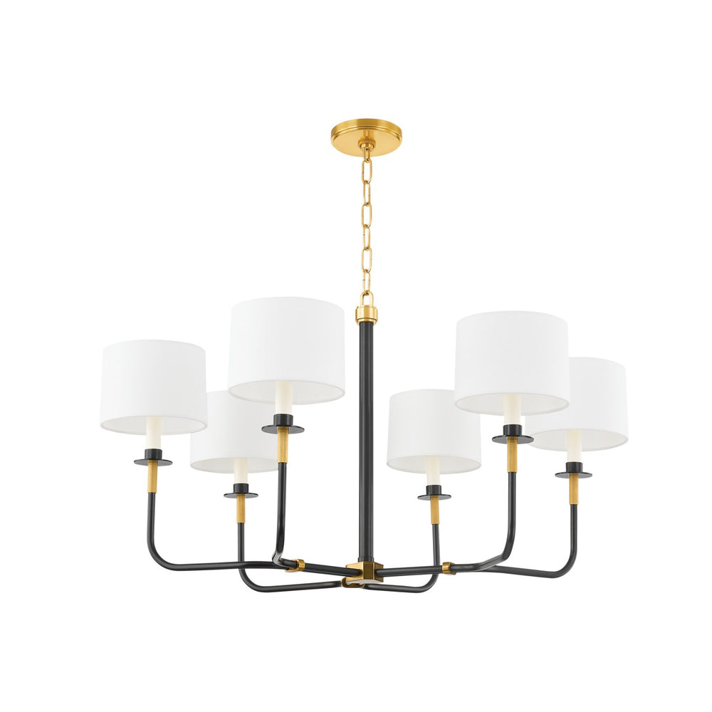 Hudson Valley - 9136-AOB - One Light Chandelier - Paramus - Aged Old Bronze