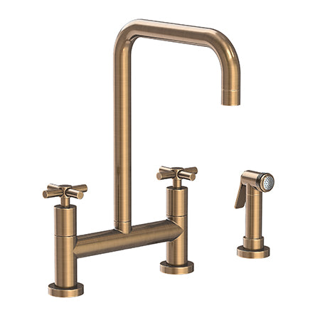 Kitchen Bridge Faucet With Side Spray in Multiple Finishes