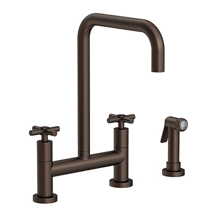 Kitchen Bridge Faucet With Side Spray in Multiple Finishes