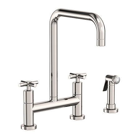 Kitchen Bridge Faucet With Side Spray in Multiple Finishes