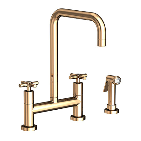 Kitchen Bridge Faucet With Side Spray in Multiple Finishes