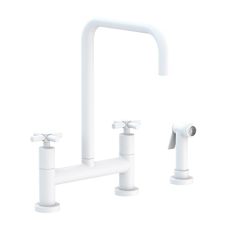 Kitchen Bridge Faucet With Side Spray in Multiple Finishes