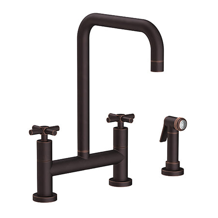 Kitchen Bridge Faucet With Side Spray in Multiple Finishes