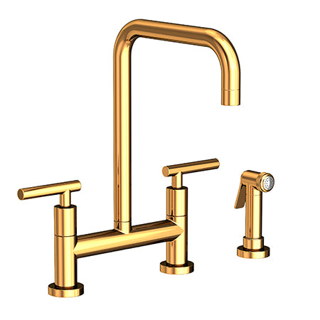 Kitchen Bridge Faucet With Side Spray in Multiple Finishes