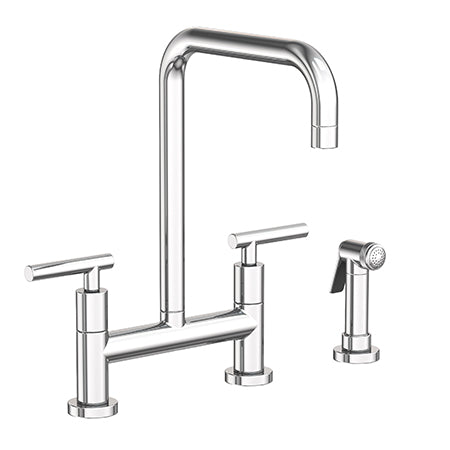 Kitchen Bridge Faucet With Side Spray in Multiple Finishes