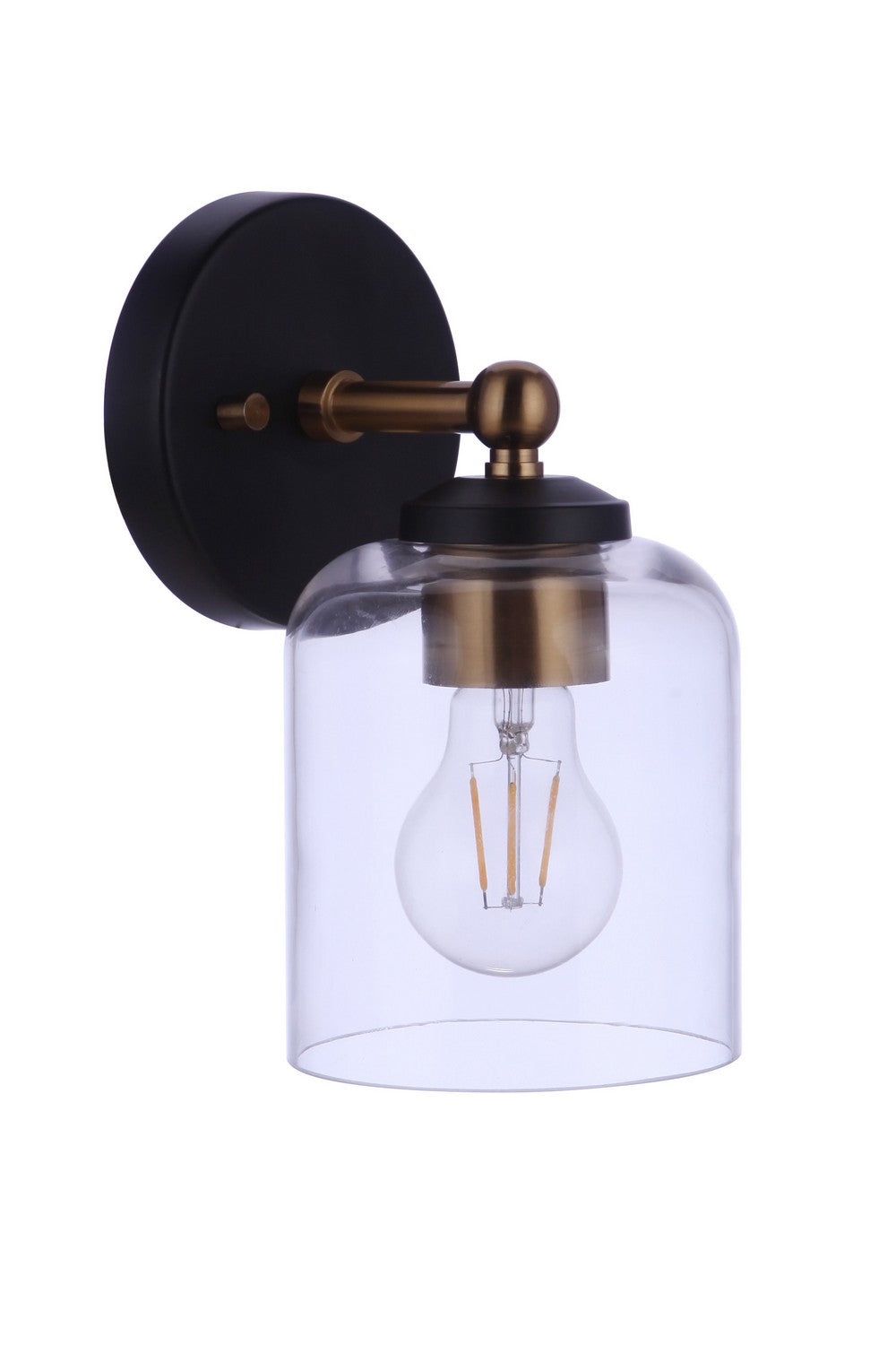 Craftmade - 18705FBSB1 - Coppa One Light Wall Sconce in Flat Black/Satin Brass Finish - Coppa