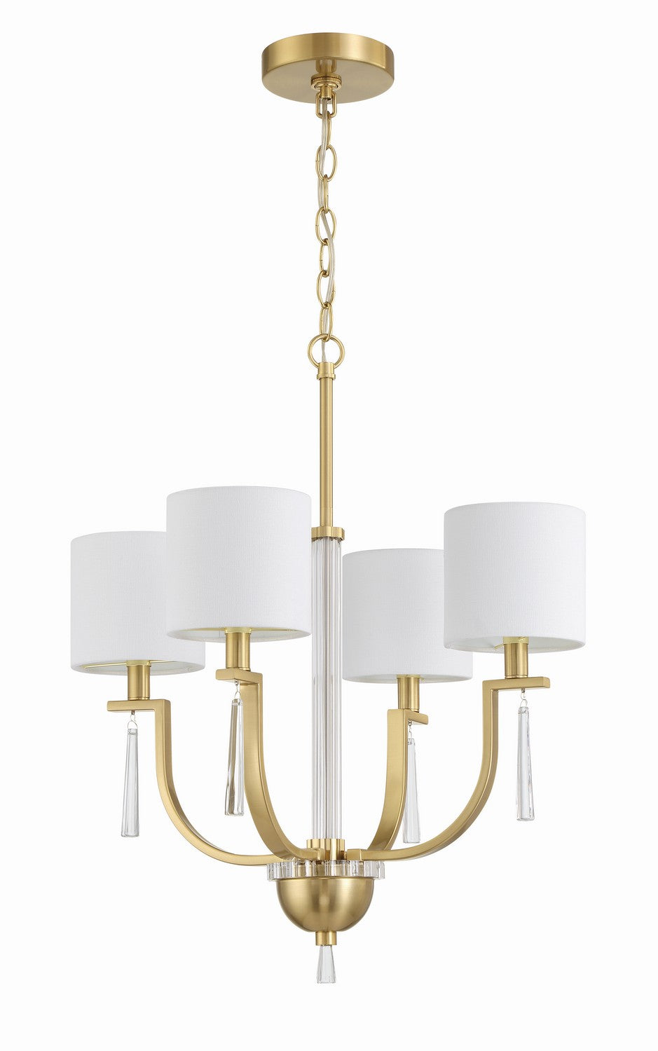 Craftmade - 58224-SB - Fortuna Four Light Chandelier in Satin Brass Finish - Fortuna