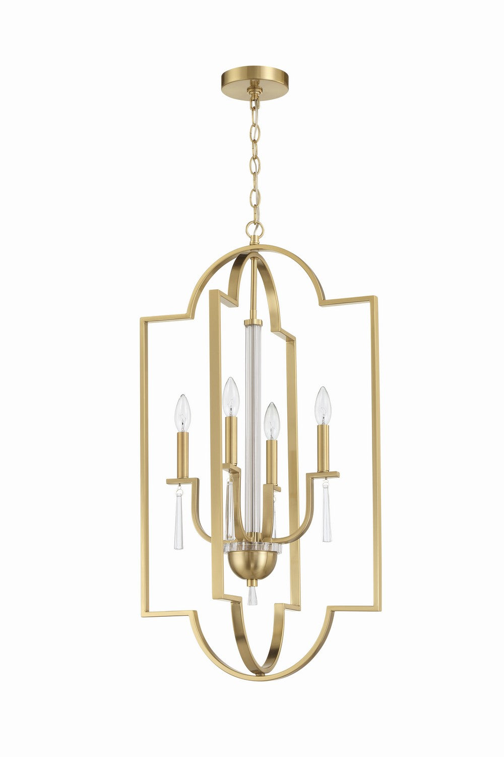 Craftmade - 58234-SB - Fortuna Four Light Foyer Pendant in Satin Brass Finish - Fortuna