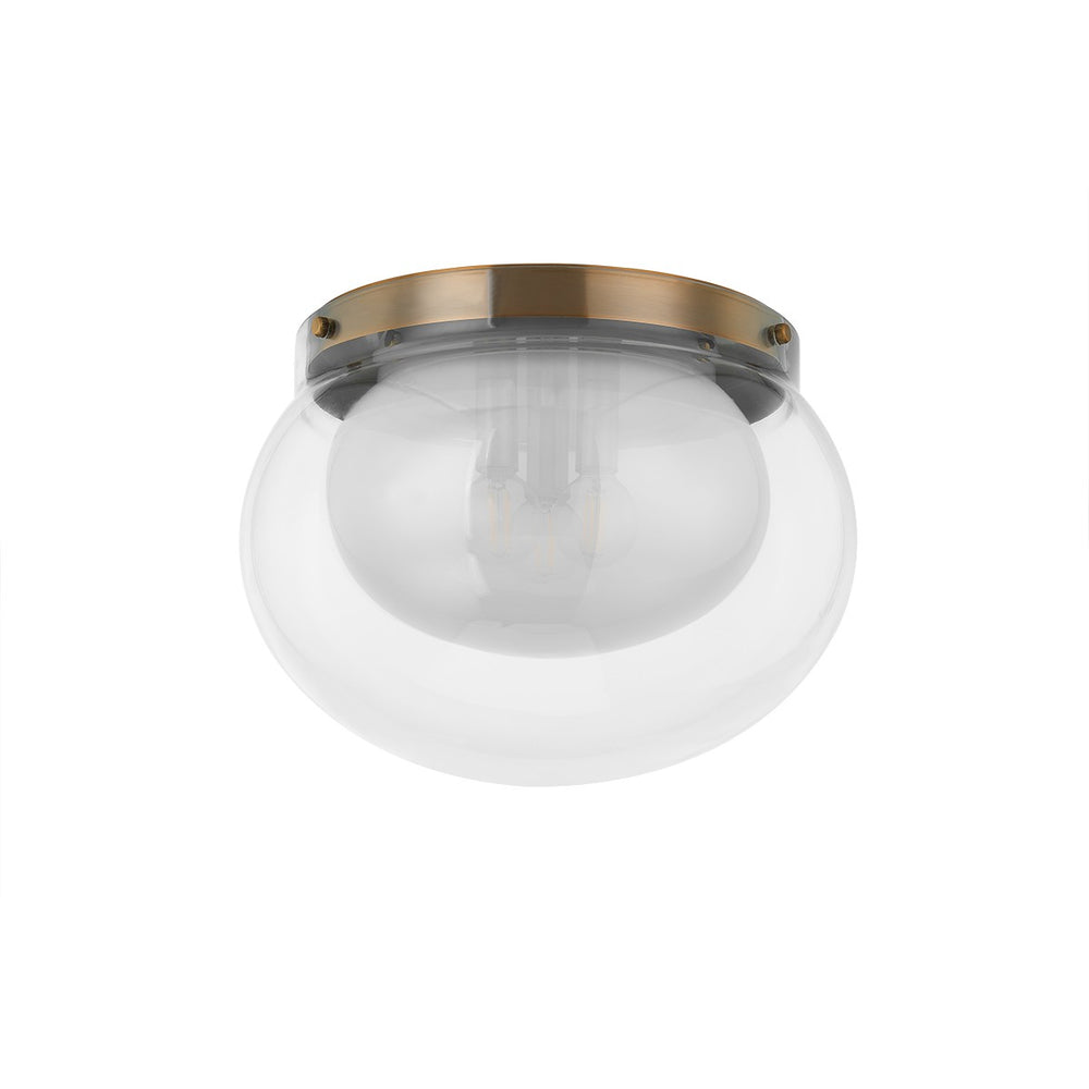 Troy Lighting - C2114-PBR - Three Light Flush Mount - Magma - Patina Brass