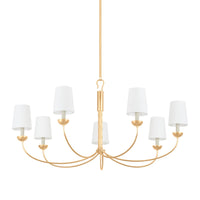 Hudson Valley - 5307-VGL - Seven Light Chandelier - Montpelier - Vintage Gold Leaf