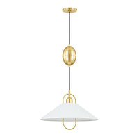Mitzi - H866701-AGB/SWH - One Light Pendant - Mariel - Aged Brass/Soft White