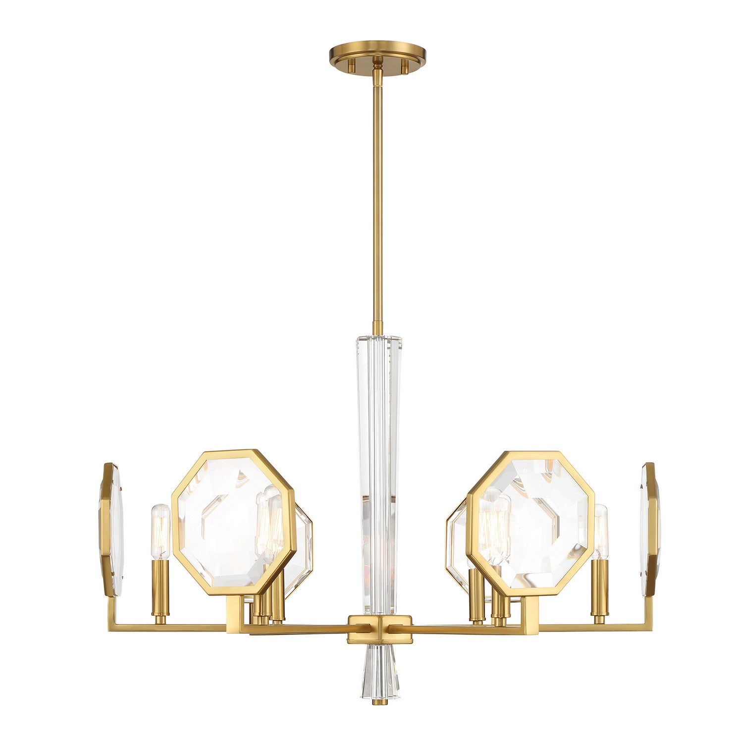 Savoy House - 1-2216-6-322 - Six Light Chandelier - Leighton - Warm Brass