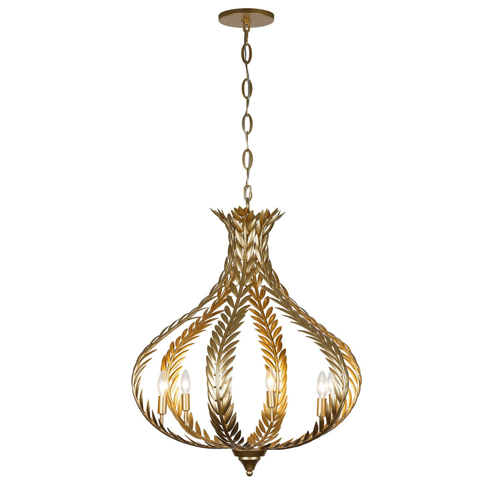 Savoy House - 1-4000-6-31 - Six Light Chandelier - Atlas - Grecian Gold