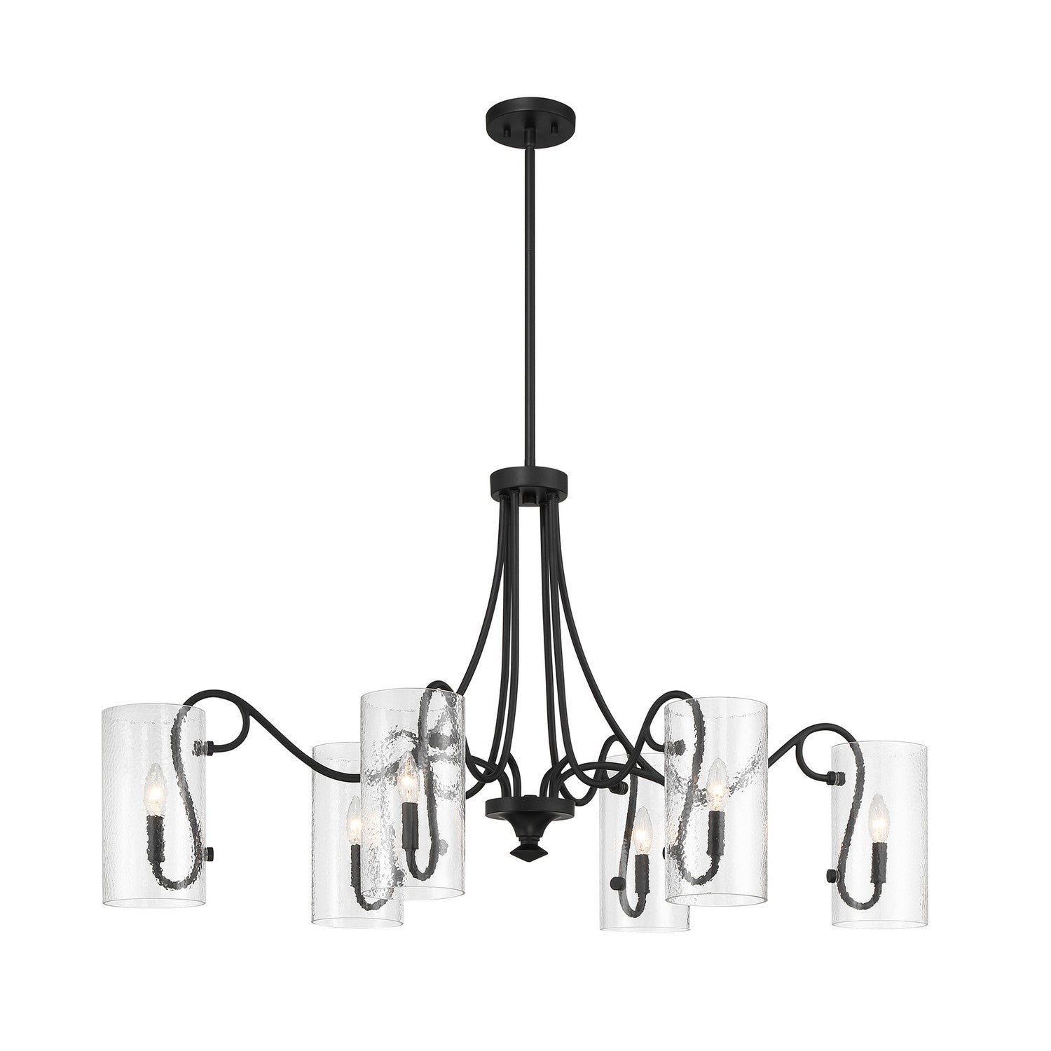 Savoy House - 1-4571-6-89 - Six Light Chandelier - Calgary - Matte Black