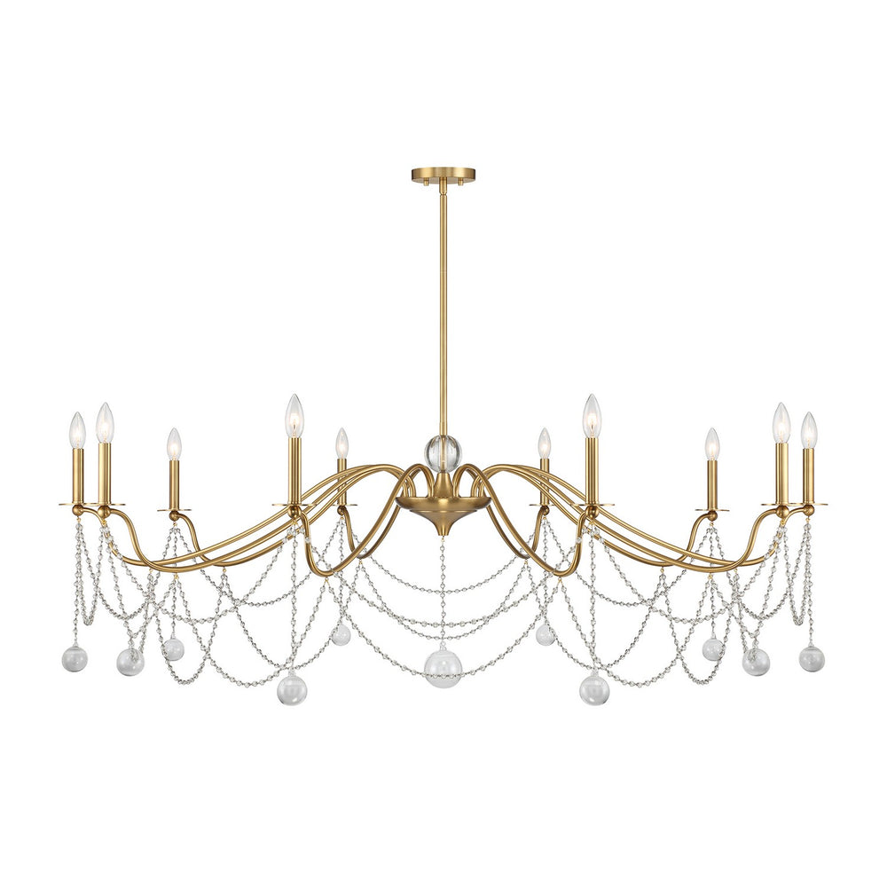 Savoy House - 1-7504-10-322 - Ten Light Chandelier - Mariposa - Warm Brass