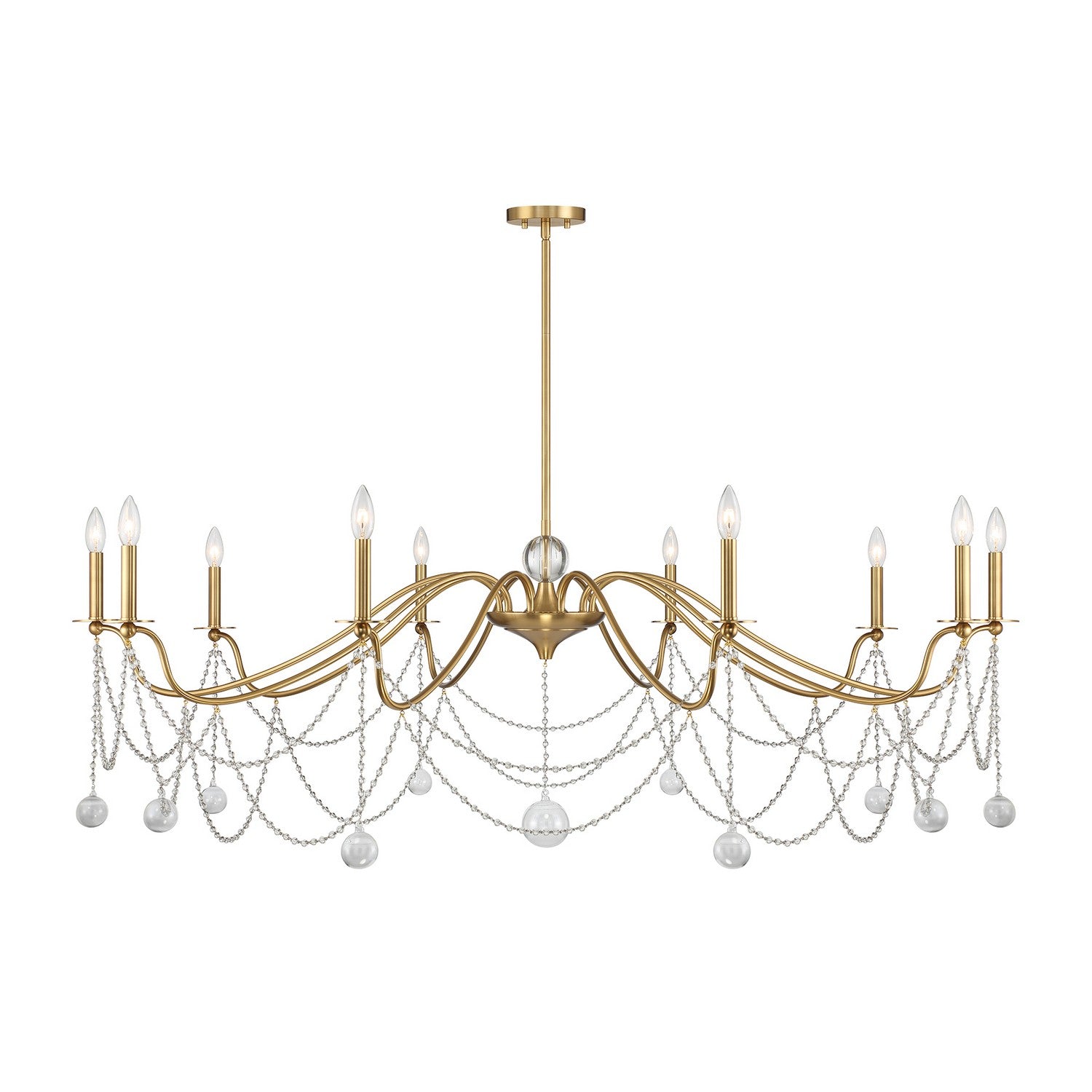 Savoy House - 1-7504-10-322 - Ten Light Chandelier - Mariposa - Warm Brass