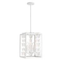 Savoy House - 3-4197-4-83 - Four Light Pendant - Birch - Bisque White