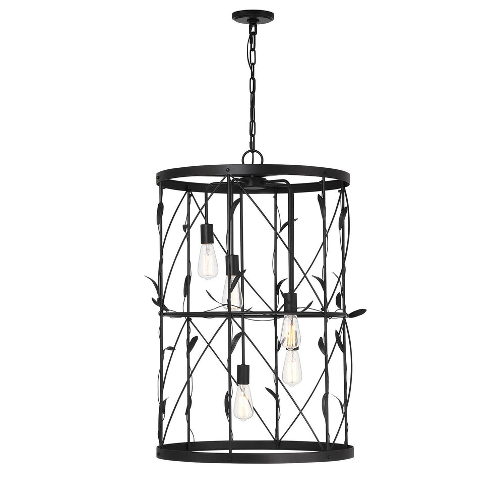 Savoy House - 3-6599-5-89 - Five Light Pendant - Lexington - Matte Black