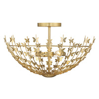 Savoy House - 6-4198-3-171 - Three Light Semi-Flush Mount - Birch - Burnished Brass