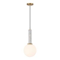 Savoy House - 7-2902-1-264 - One Light Pendant - Callaway - White Marble with Warm Brass