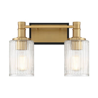 Savoy House - 8-1102-2-143 - Two Light Bathroom Vanity - Concord - Matte Black with Warm Brass