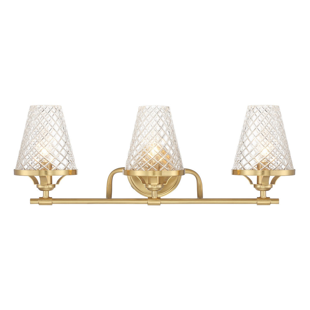 Savoy House - 8-3596-3-322 - Three Light Bathroom Vanity - Candler - Warm Brass