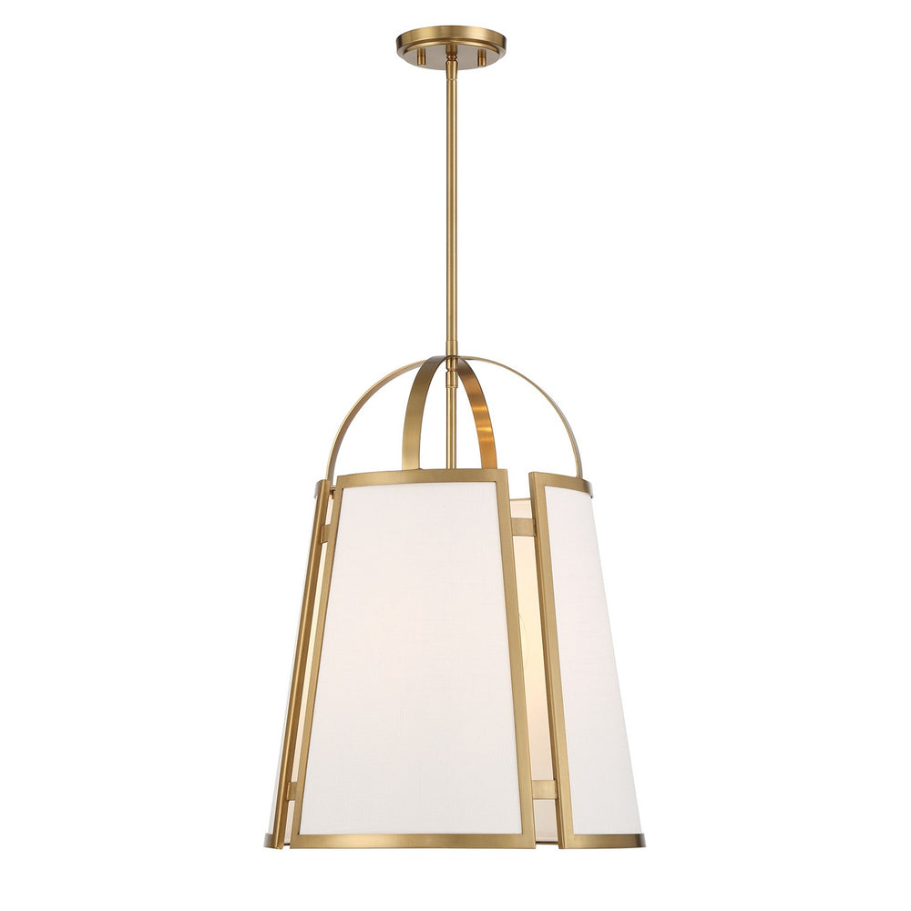 Savoy House - 7-6304-4-322 - Four Light Pendant - Chartwell - Warm Brass