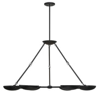 George Kovacs - P1316-076 - Six Light Chandelier - Undertas - Textured Black