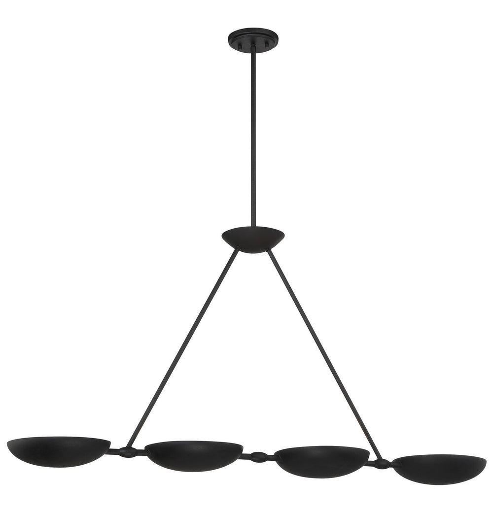 George Kovacs - P1318-076 - Four Light Island Pendant - Undertas - Textured Black