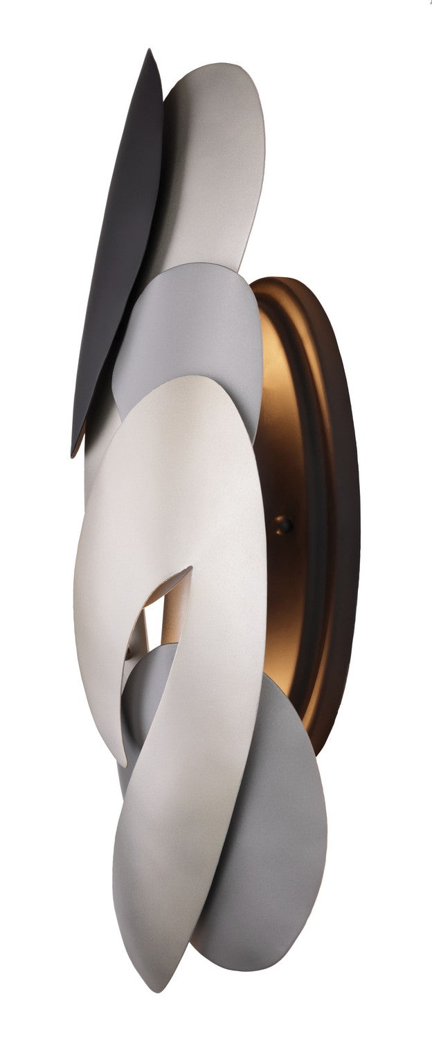 George Kovacs - P1332-780 - Two Light Wall Sconce - Metalo Misto - Coal With Atlas And Midnight S