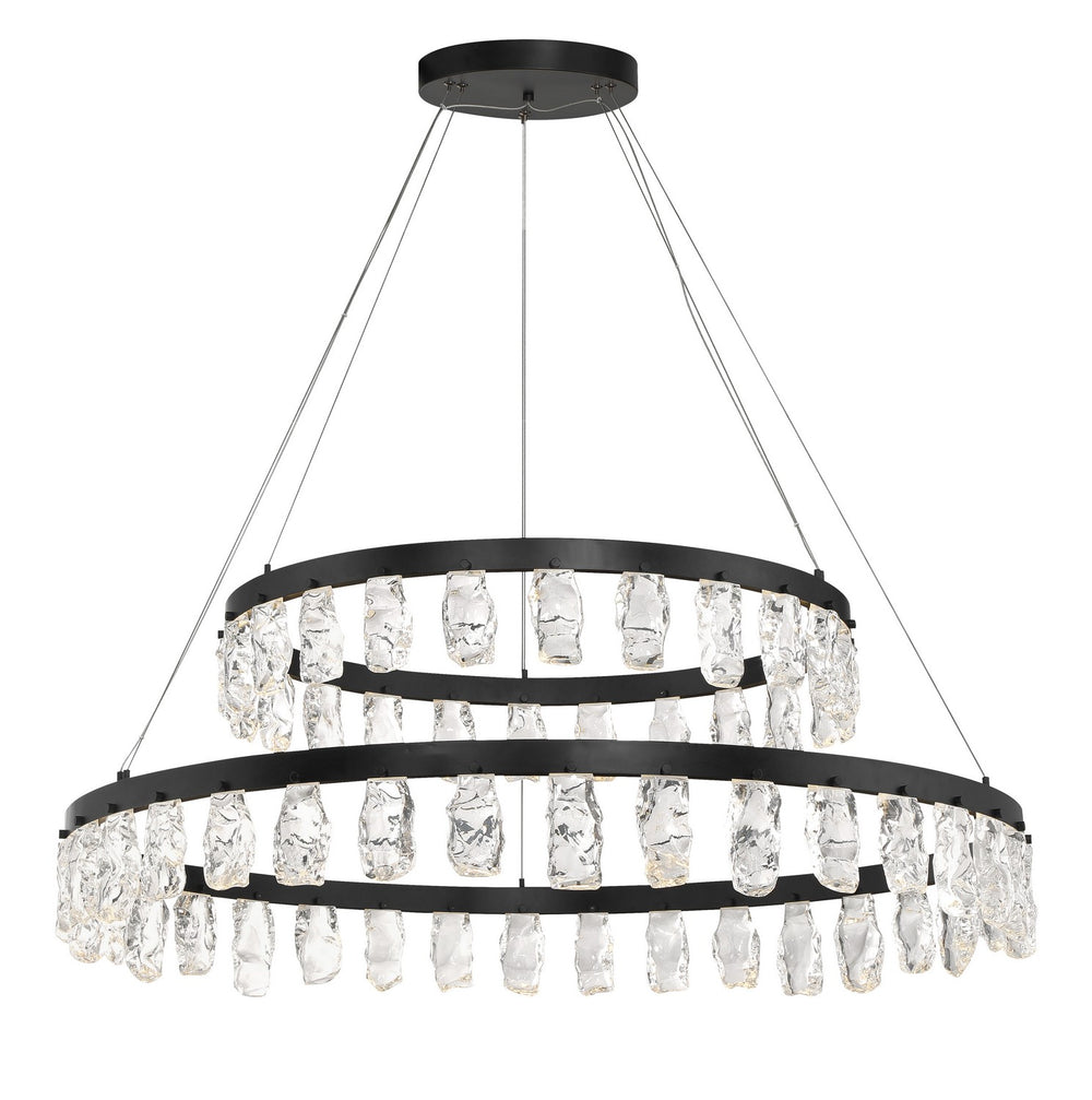 George Kovacs - P1499-66A-L - LED Chandelier - Artic Glacier - Coal