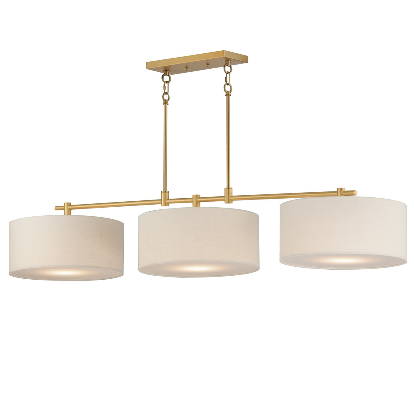 Maxim - 10017OMNAB - Three Light Pendant - Bongo - Natural Aged Brass