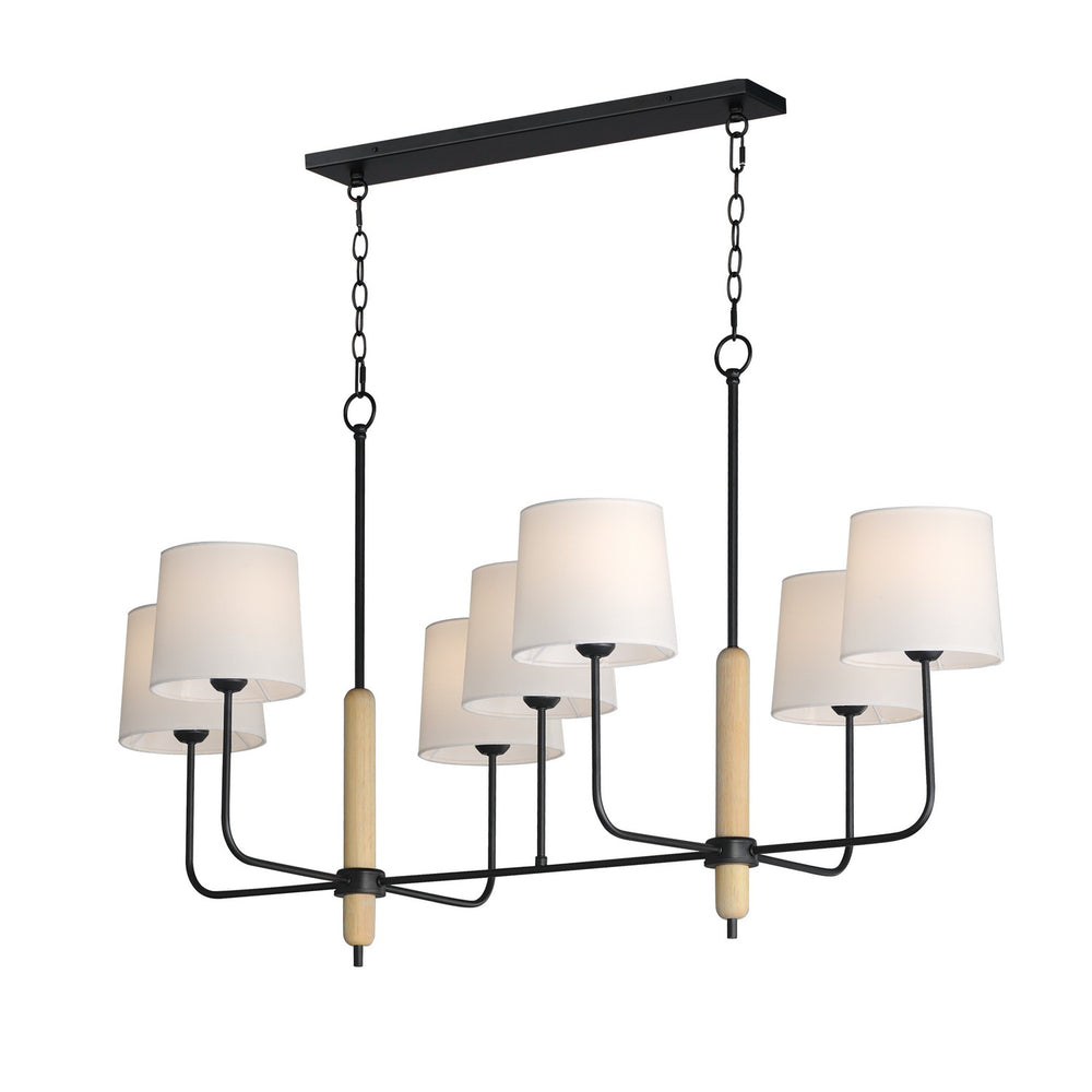 Maxim - 11867OFNWD - Seven Light Linear Chandelier - Bozeman - Natural Wood