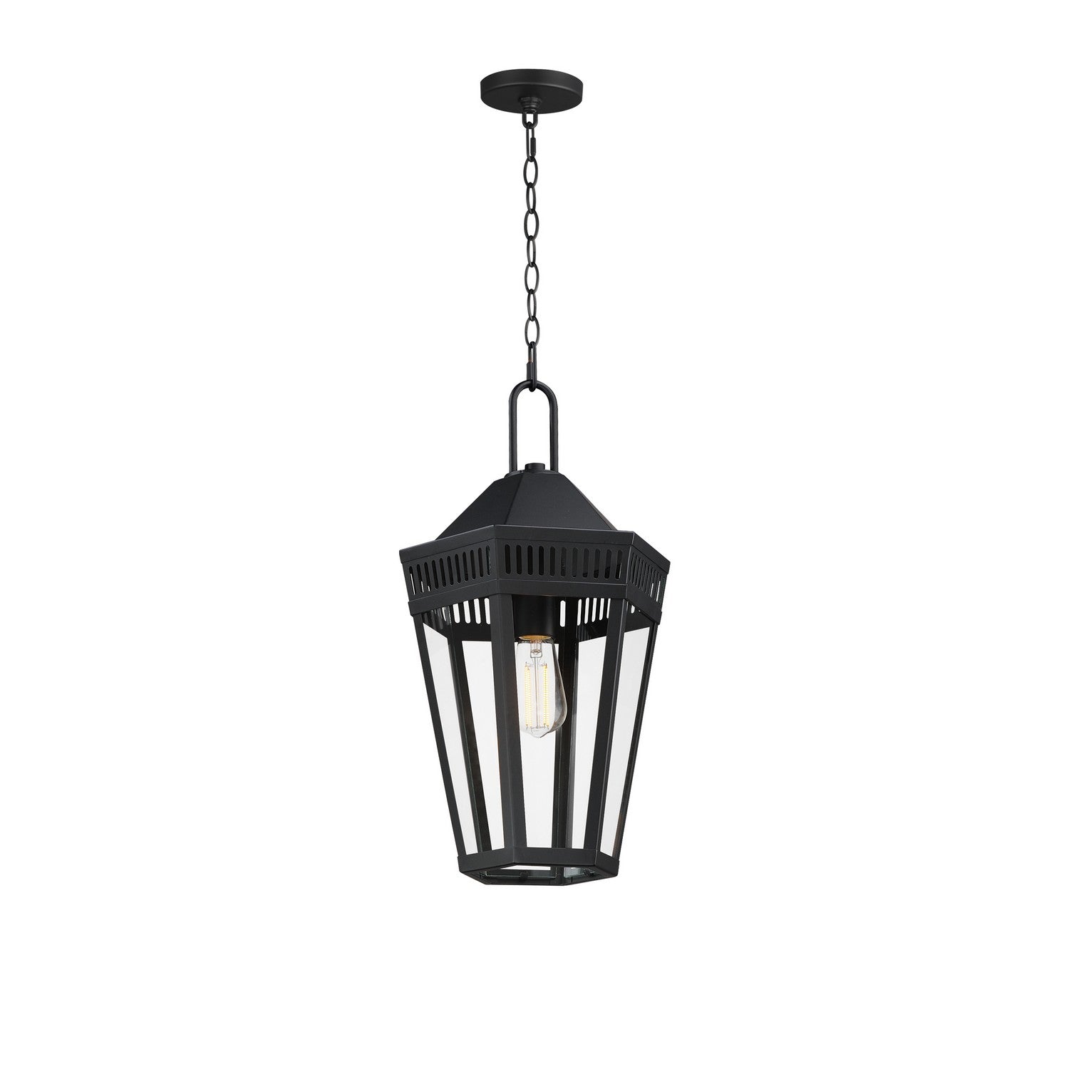 Maxim - 30596CLBK - One Light Outdoor Pendant - Oxford - Black