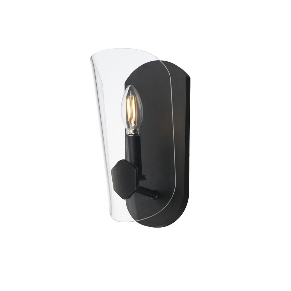 Maxim - 32351CLBK - One Light Wall Sconce - Armory - Black