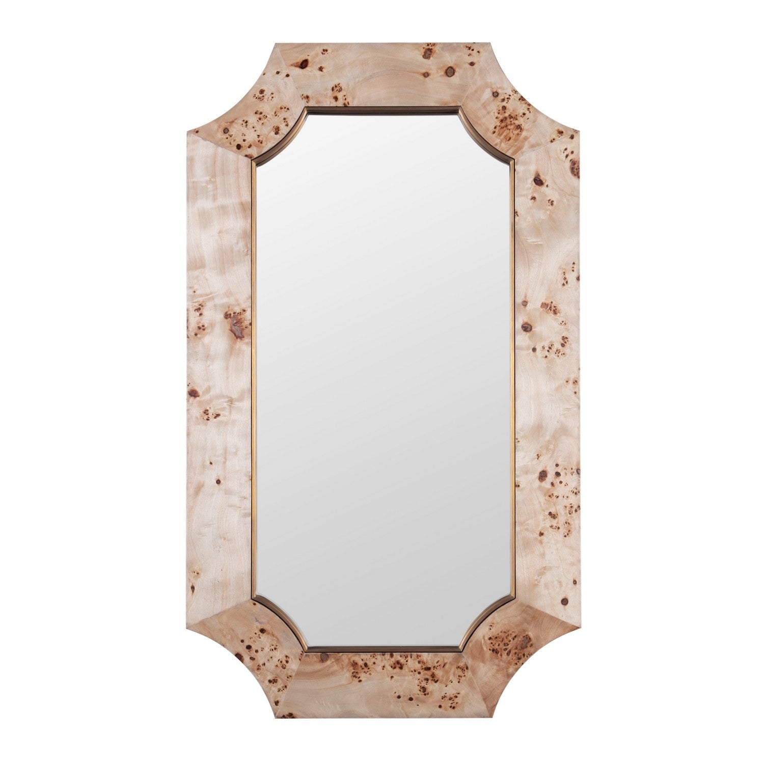 Varaluz - 449MI26B - Wall Mirror - Farra - Poplar Burl/Weathered Brass