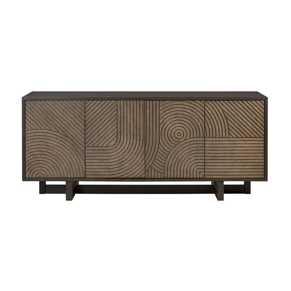 Varaluz - 507ST78A - Credenza - Kalen - Aged Barrel/Dark Brown Oak