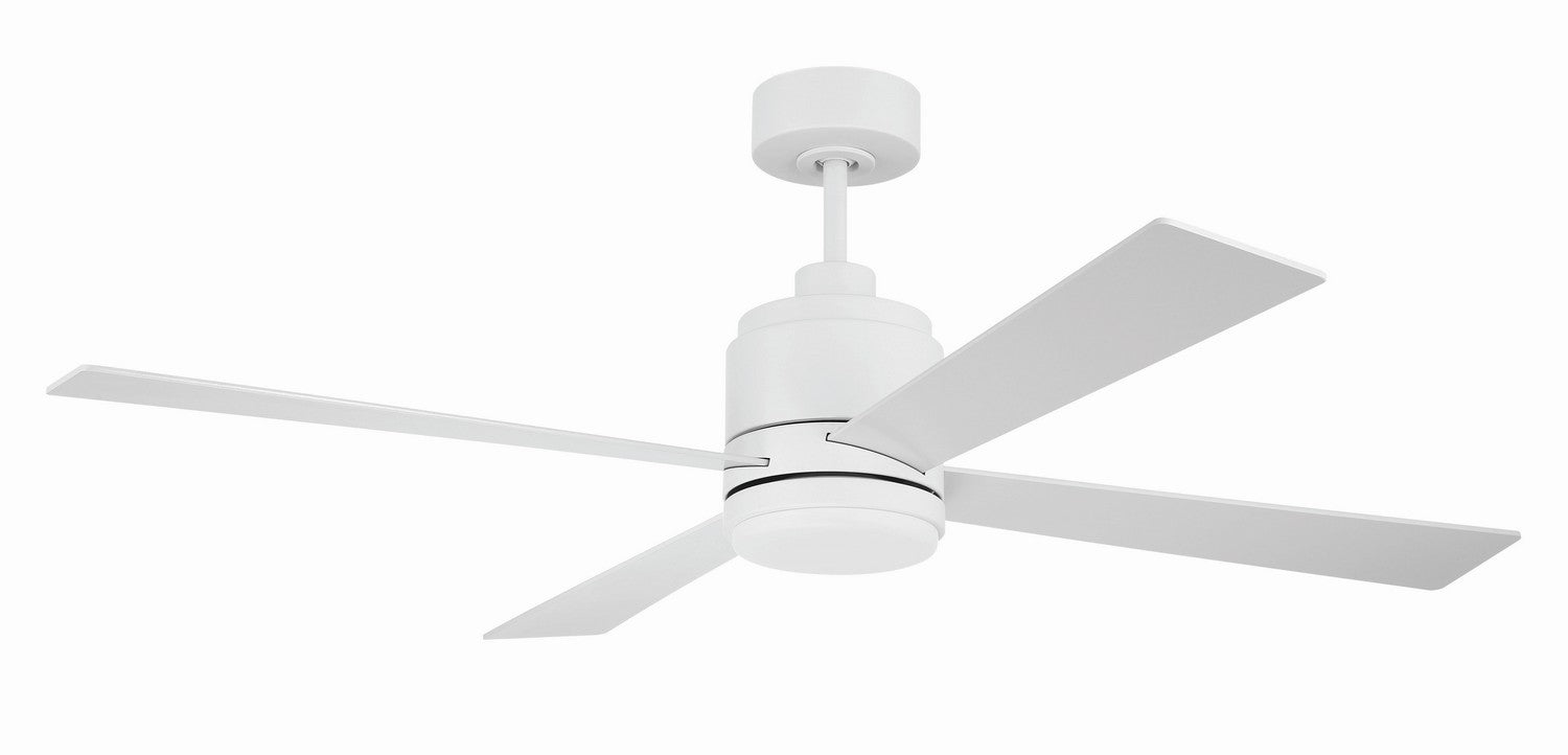 Craftmade - MCY52W4 - McCoy 52 4 Blade 52"Ceiling Fan in White w/White Blades Finish - McCoy 52 4 Blade