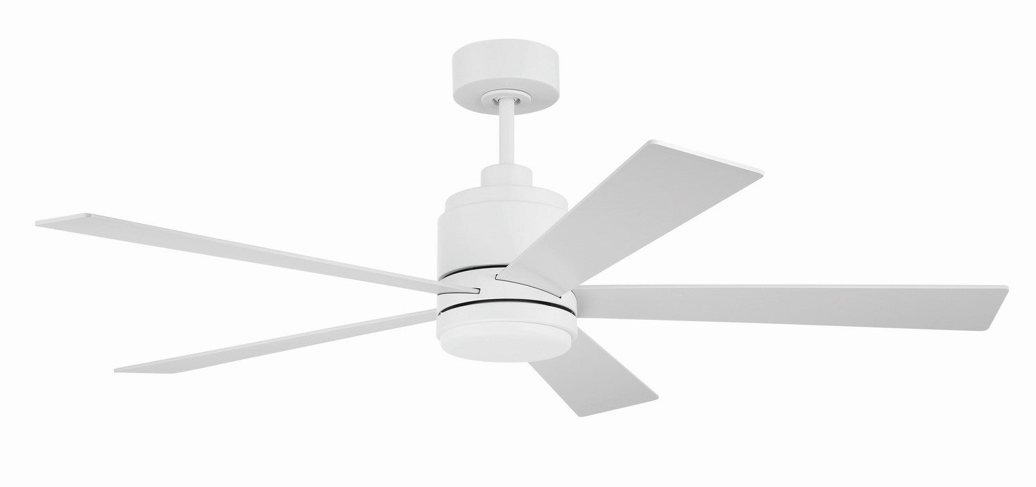 Craftmade - MCY52W5 - McCoy 52 5 Blade 52"Ceiling Fan in White w/White Blades Finish - McCoy 52 5 Blade