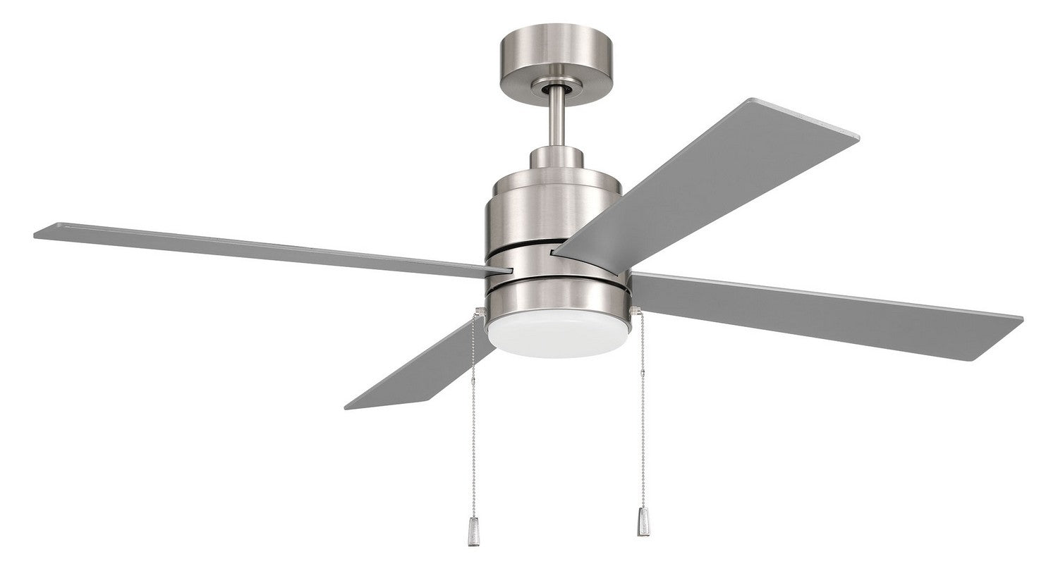 Craftmade - MCY52BNK4-PC - McCoy 52 4 Blade with Pull Chains 52"Ceiling Fan in Brushed Polished Nickel w/Brushed Nickel Blades Finish - McCoy 52 4 Blade with Pull Chains