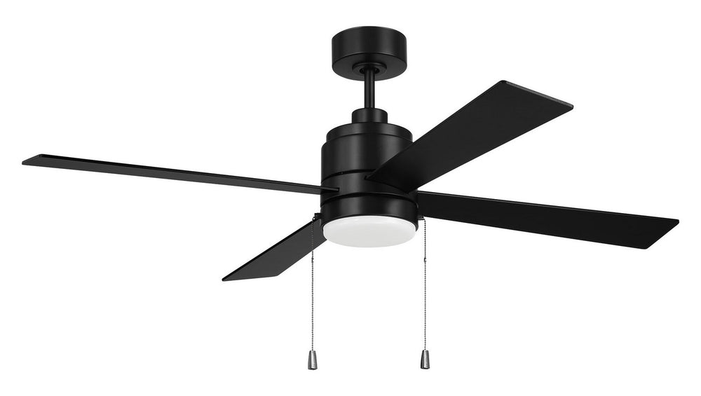 Craftmade - MCY52FB4-PC - McCoy 52 4 Blade with Pull Chains 52"Ceiling Fan in Flat Black w/Flat Black Blades Finish - McCoy 52 4 Blade with Pull Chains