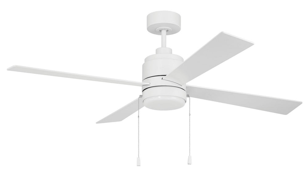 Craftmade - MCY52W4-PC - McCoy 52 4 Blade with Pull Chains 52"Ceiling Fan in White w/White Blades Finish - McCoy 52 4 Blade with Pull Chains